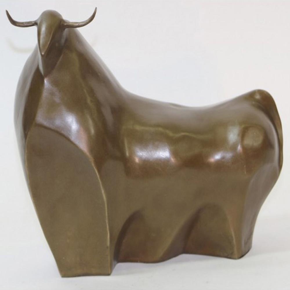 Modern Bull Bronze Sculpture (1 of 5)