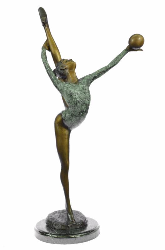 Gymnast Balancing Ball Bronze Sculpture (1 of 6)