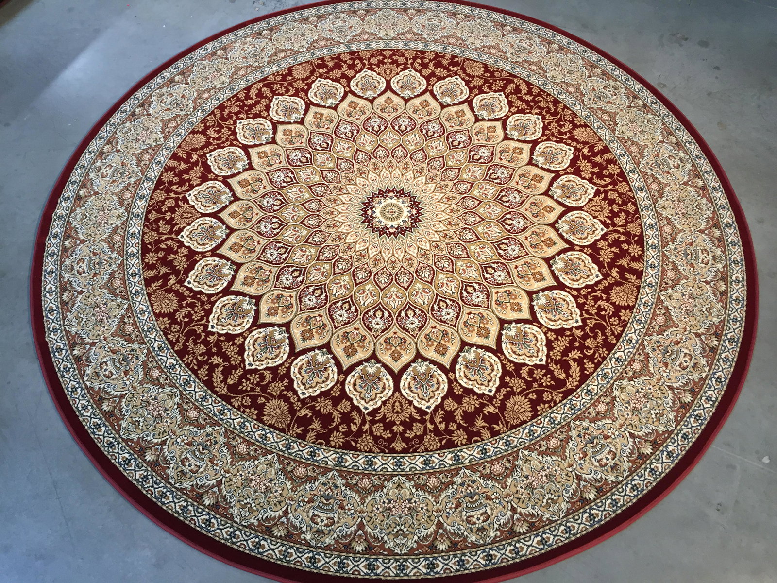 STUNNING PREMIUM  PERSIAN DOME DESIGN ROUND RUG 8x8 (1 of 6)