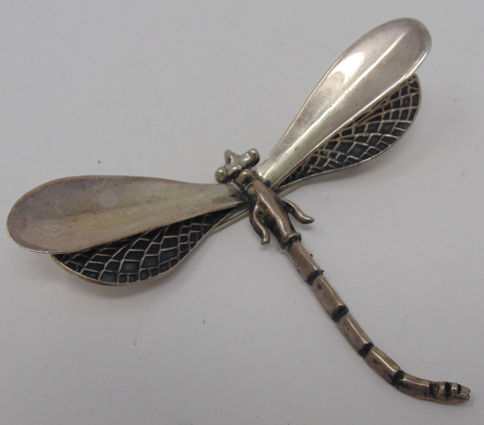 Vintage Sterling Silver Mexico Dragonfly Pin (1 of 4)