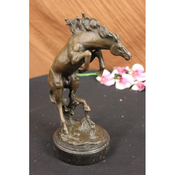 Western Art Cowboy Horse Bronze Statue (1 of 4)