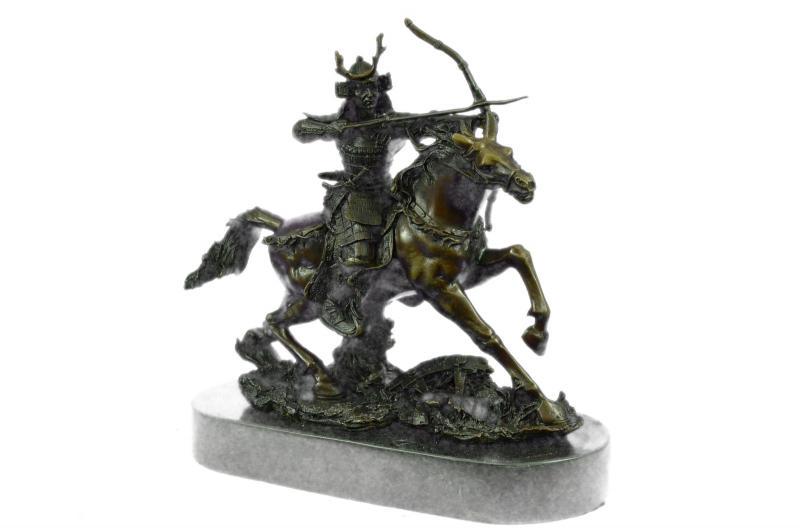Samurai Warrior on Horse Bronze Statue Sculpture (1 of 8)