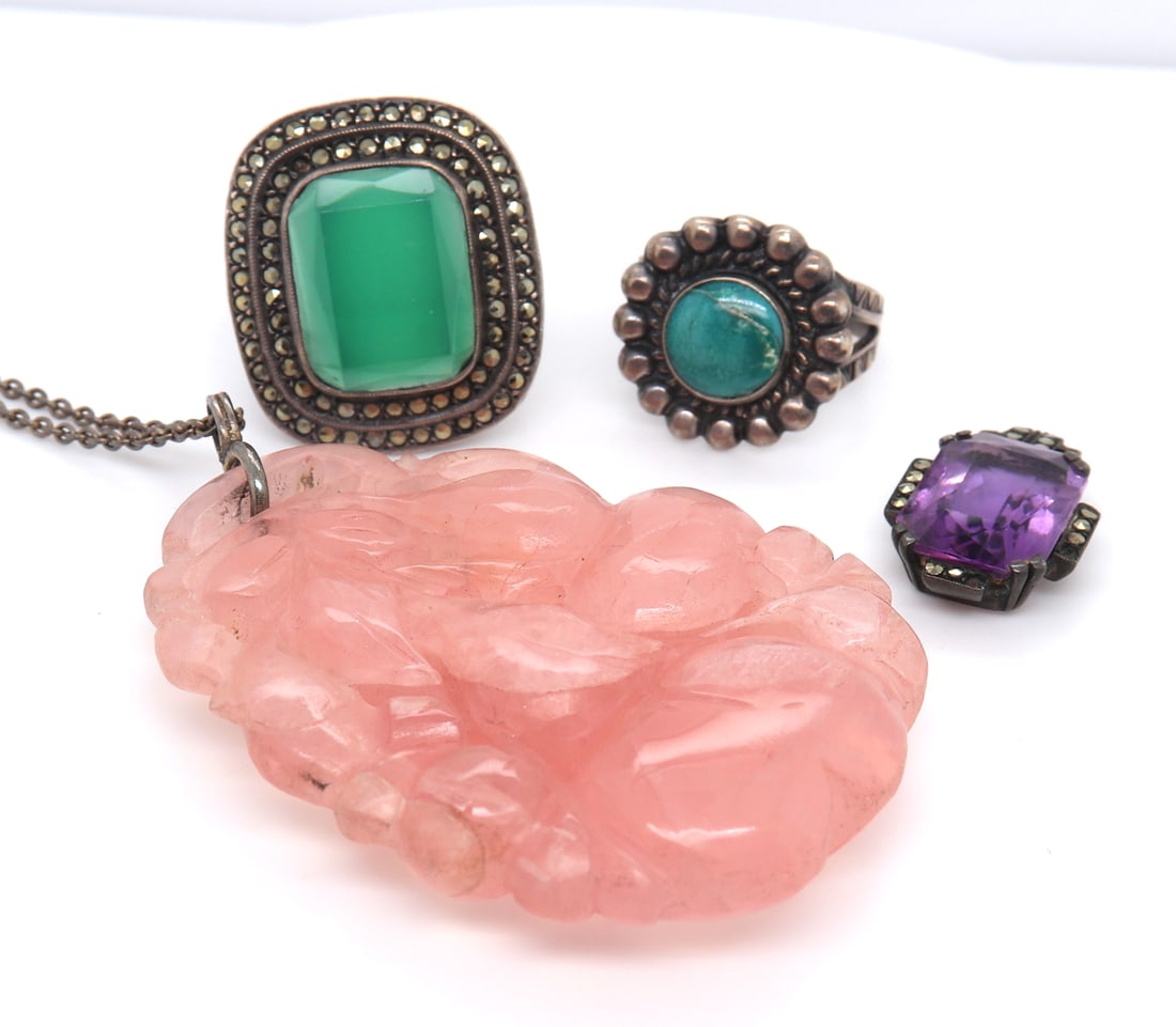 Group Lot of Vintage 925 Sterling Silver Jewelry (1 of 11)