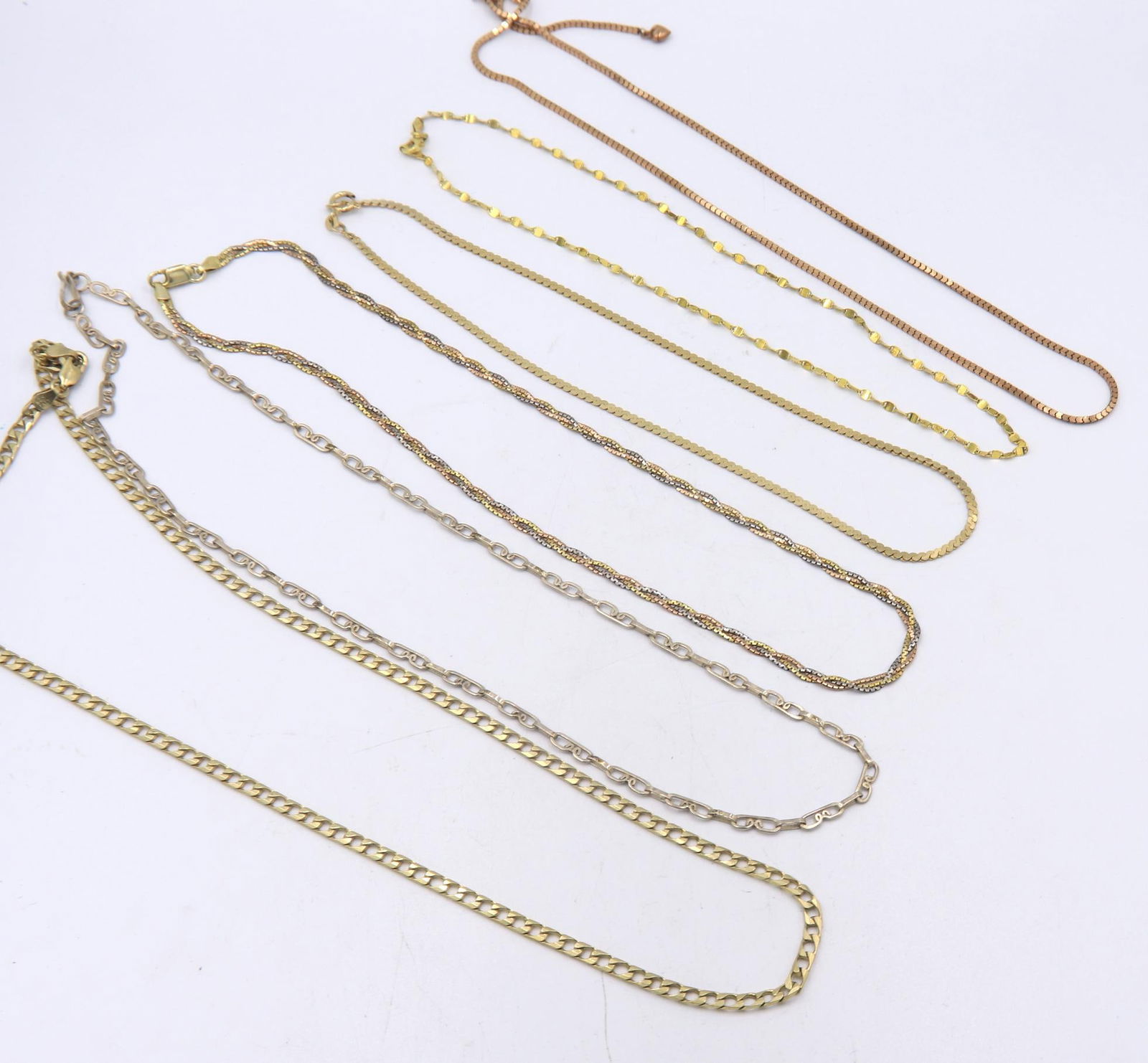 Vintage 925 Sterling Silver Group Lot of 6 Chains (1 of 8)