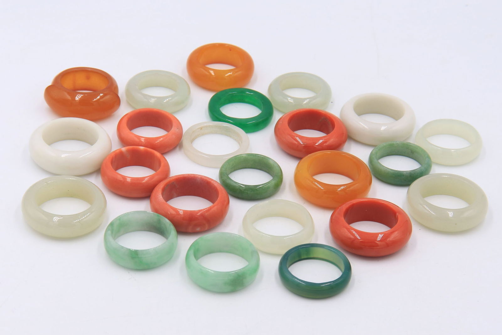 Group Lot of 23 Jade and assorted Other Bands (1 of 8)