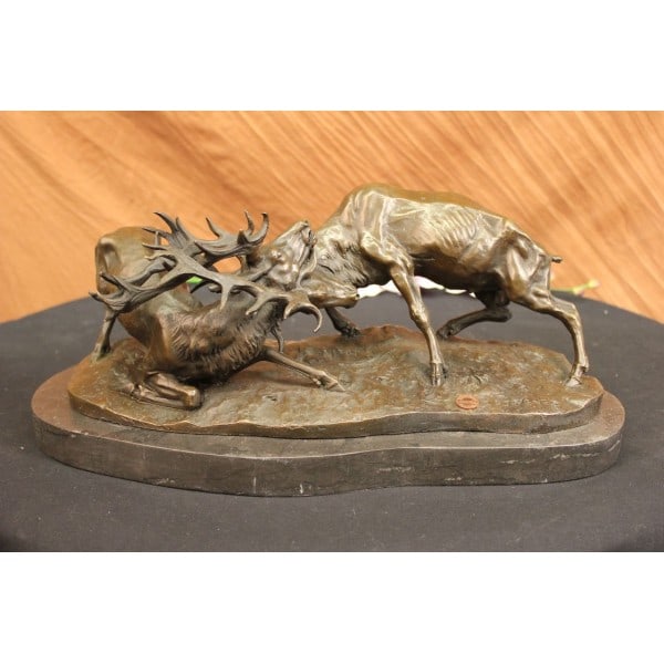 Elk Deer Bronze Sculpture (1 of 5)