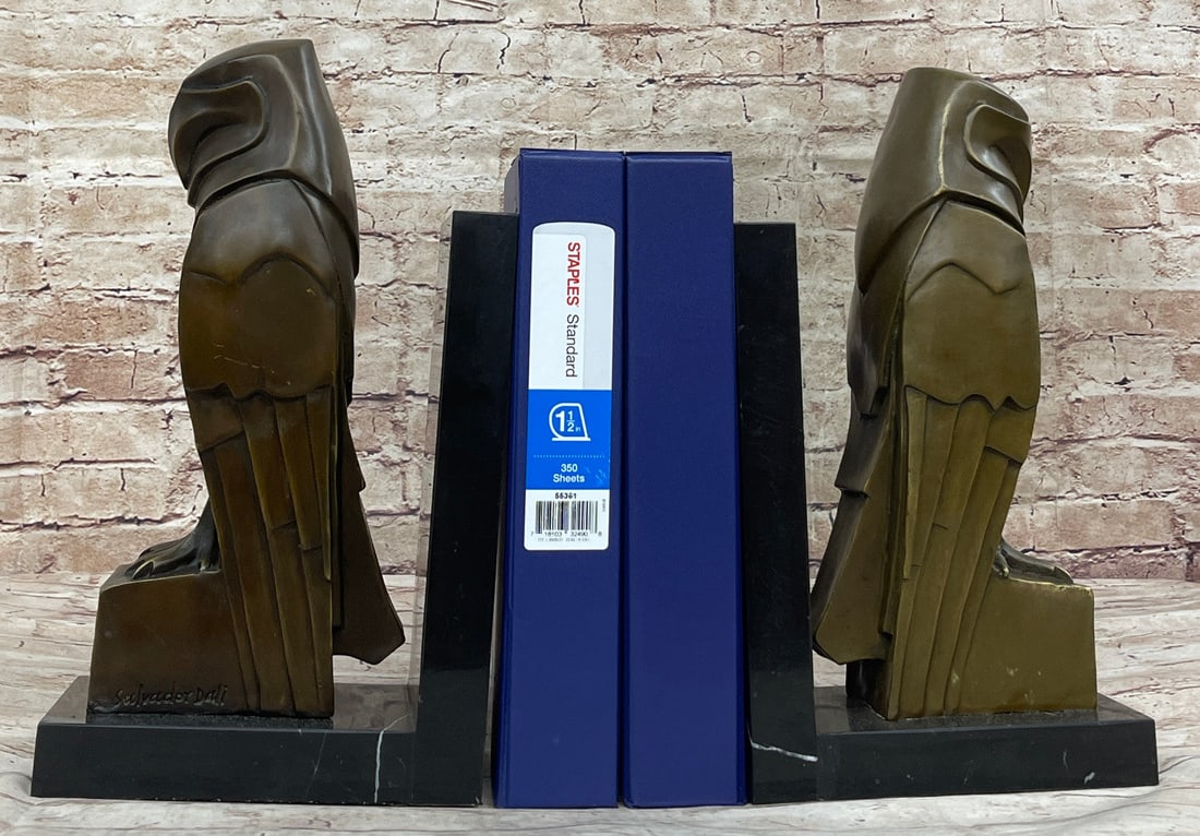 Collector Edition Owl Book Ends Bronze Sculpture by Dali Handcrafted Art (1 of 10)