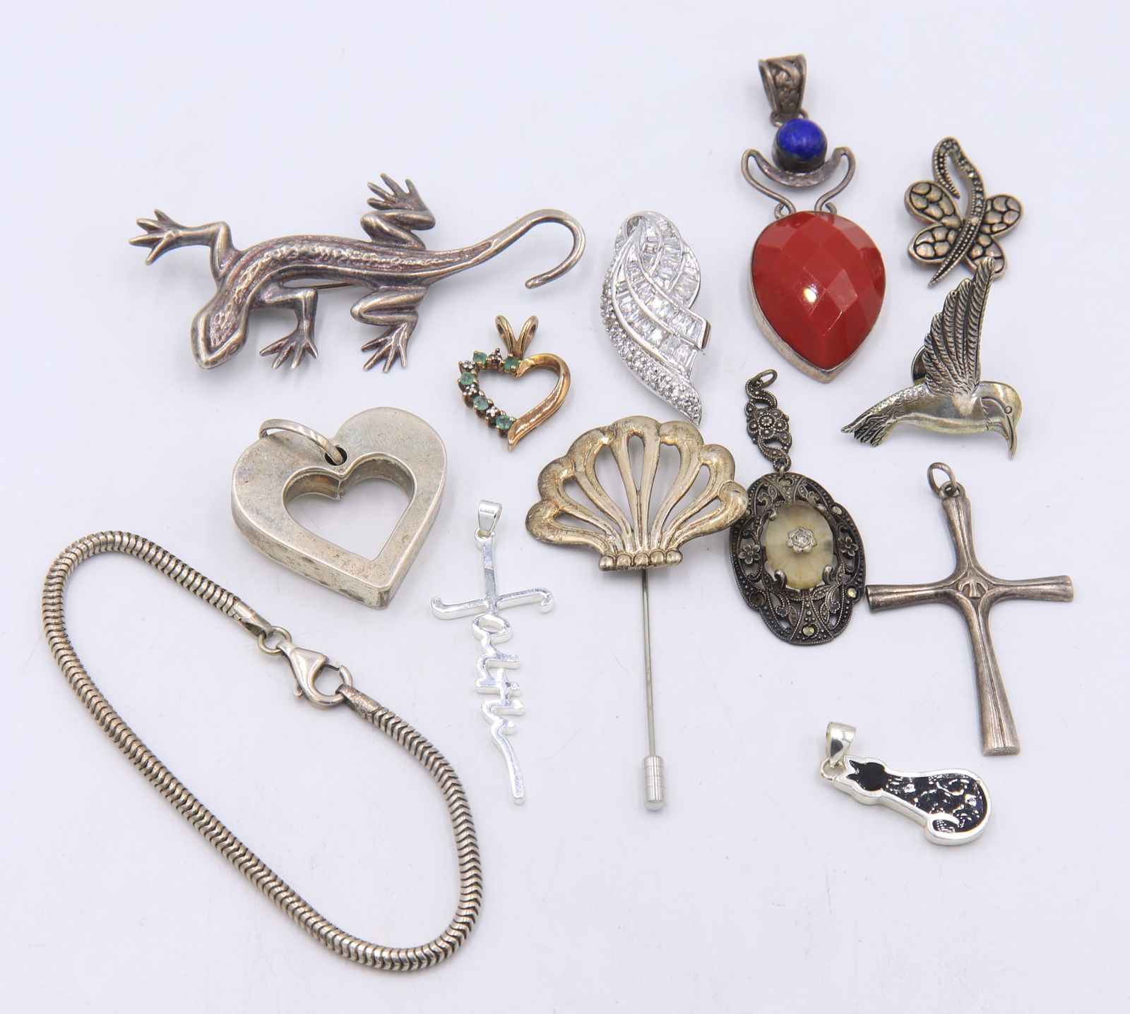 Group Lot of Vintage 925 Sterling Silver Jewelry (1 of 16)