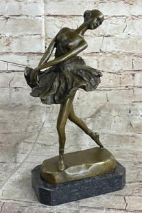 Edgar Degas Ballerina Bronze Sculpture Marble Base Figurine Figure Sale Home Art: In his works, Edgar Degas manages to capture emotions in a very realistic and naturalistic form. They are inspired by everyday experiences, and appear to have been captured right in motion. The many