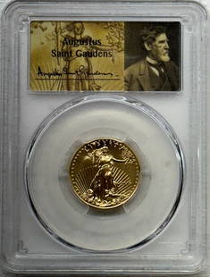 2018 $10 American Gold Eagle PCGS MS 70 First Strike Augustus St. Gaudens: 2018 $10 American Gold Eagle PCGS MS70 First Strike Augustus Saint Gaudens.