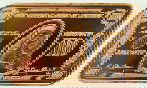 Benjamin Franklin of 1 oz .999 Copper Bars