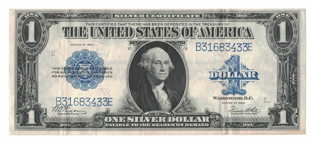 1923 $1 One Dollar Silver Certificate Bank Note US Bill