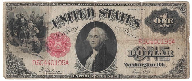 1917 $1 Legal Tender Note Saw Horse