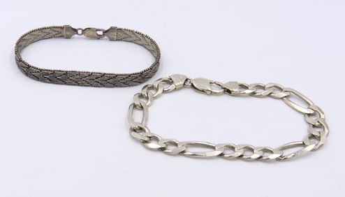 Lot of Vintage Italian 925 Sterling Silver Bracelets