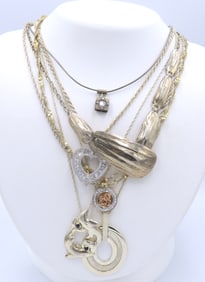 Big Group Lot of Vintage 925 Sterling Silver Necklaces