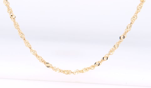 10kt Yellow gold Singapore chain necklace