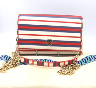 Tory Burch multi color Robinson wallet on chain crossbody