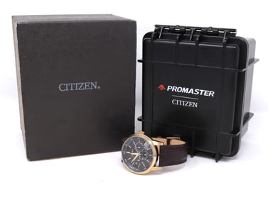 Citizen watch with brown leather strap