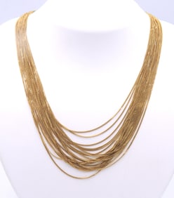 Masterpiece 18kt Multi Strand Necklace