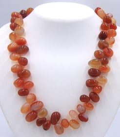 Amber necklace with heart shaped clasp