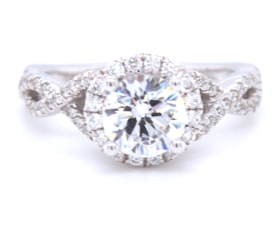 Gabriel & Co 14kt White gold diamond infinity with halo (1 of 5)