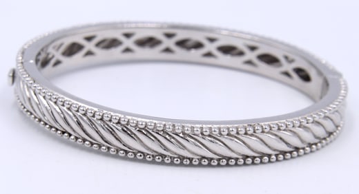 925 Sterling silver Judith Ripka signed bangle