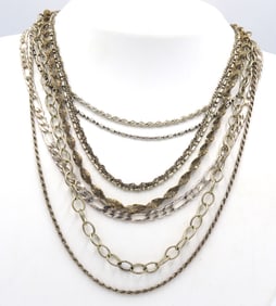 Group lot of Vintage 925 sterling silver chains