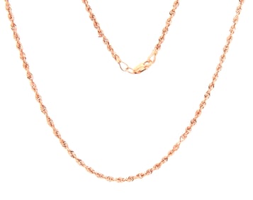 14kt Rose gold Rope chain necklace