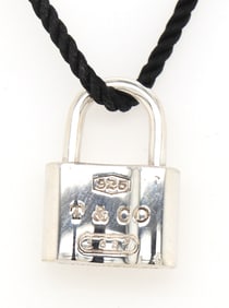 Tiffany & Co lock on black cord