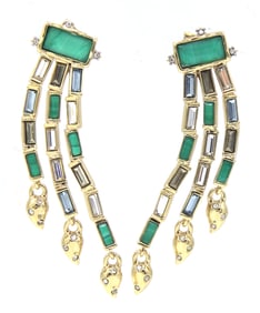 Alexis Bitar Malachite drop earrings