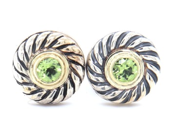 David Yurman Peridot cookie earrings