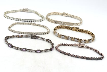 Vintage 925 sterling silver Group lot of  bracelet