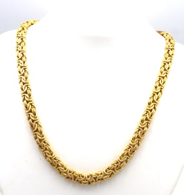 Italian 925 sterling silver Byzantine necklace