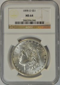 1898-O $1 Morgan Silver Dollar NGC MS 64