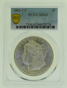 1883-CC Morgan Silver Dollar PCGS MS62