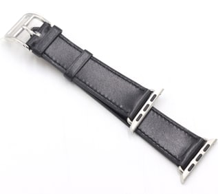 Hermes apple watch black leather strap