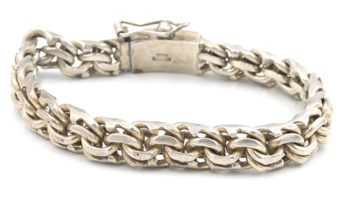 Vintage 925 sterling silver Mexico woven bracelet