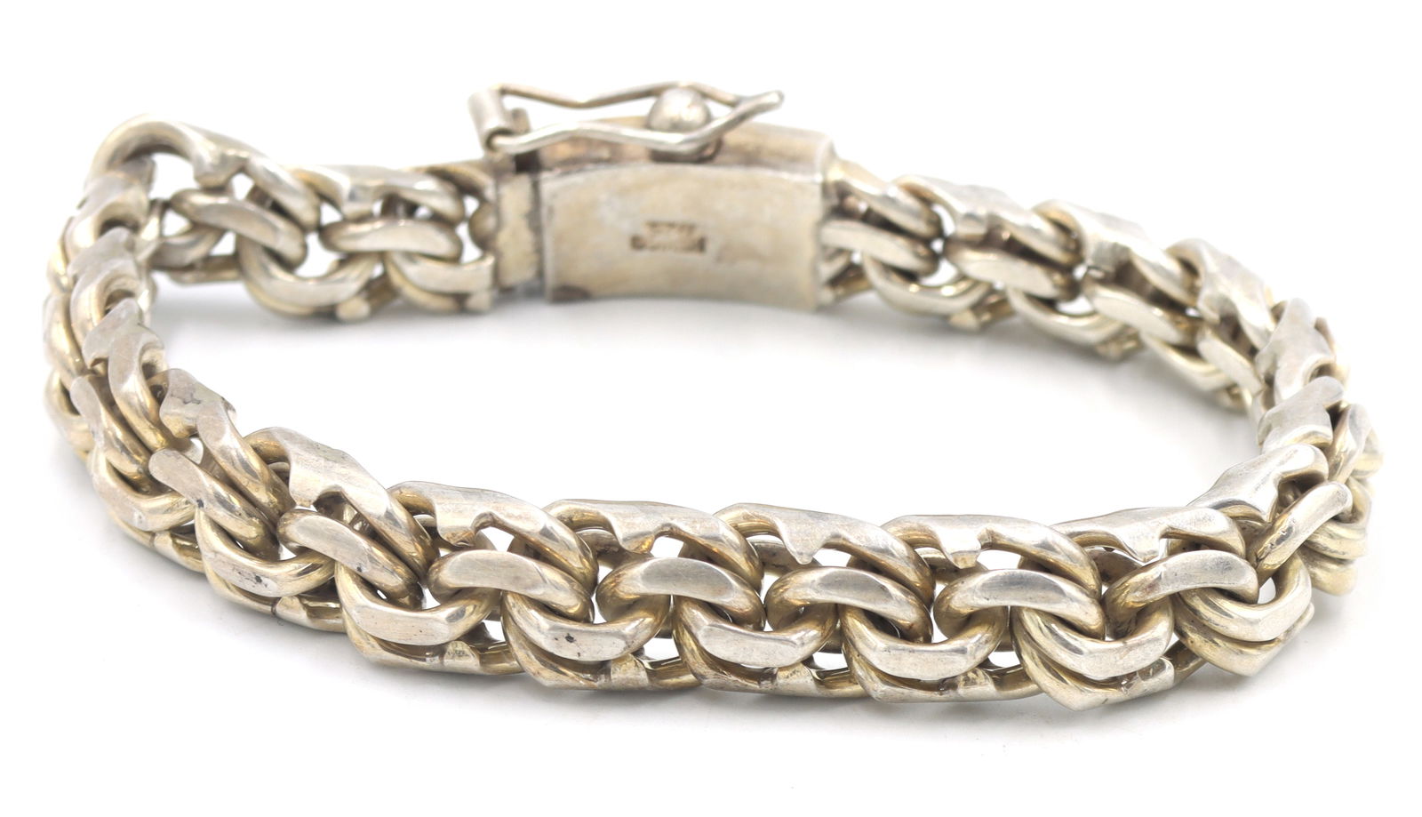 Vintage 925 sterling silver Mexico woven bracelet (1 of 5)