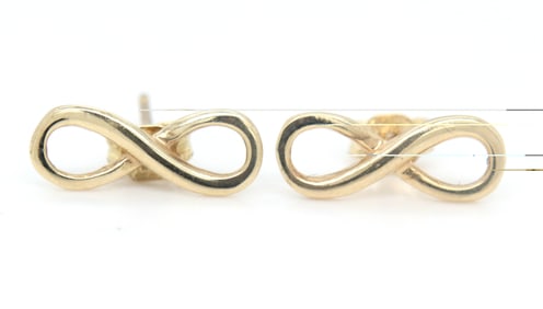 14kt Yellow gold Infinity earrings