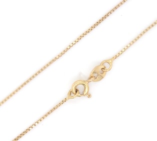 18kt Yellow gold box chain necklace