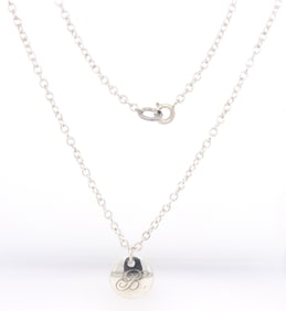 Tiffany & Co B Initial pendant on chain
