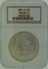 1884-O US $1 Morgan Silver Dollar NGC MS64