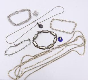 Group Lot of Vintage 925 Sterling Silver Jewelry