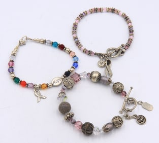 Vintage 925 Sterling Silver Lot of 3 Bracelets