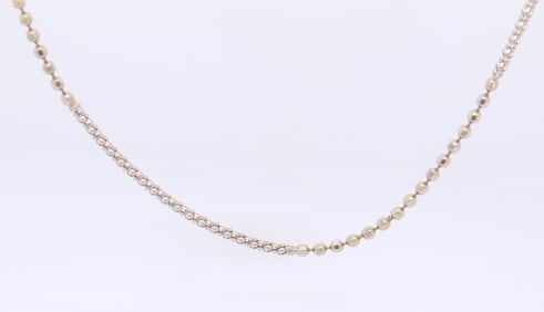 18kt White Gold Beads Chain Necklace