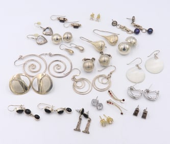 Big Group Lot of Vintage 925 Sterling Silver Earrings