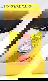 Invicta lady lupah pink dial quartz snake skin strap watch