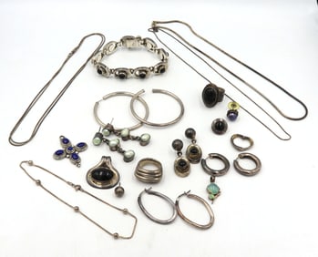 Group lot of Vintage 925 sterling silver Mis jewelry