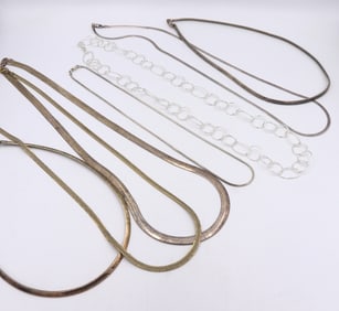 Group lot of Vintage 925 sterling silver chains
