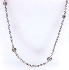 925 Sterling silver Judith Ripka Cubic zirconia necklace